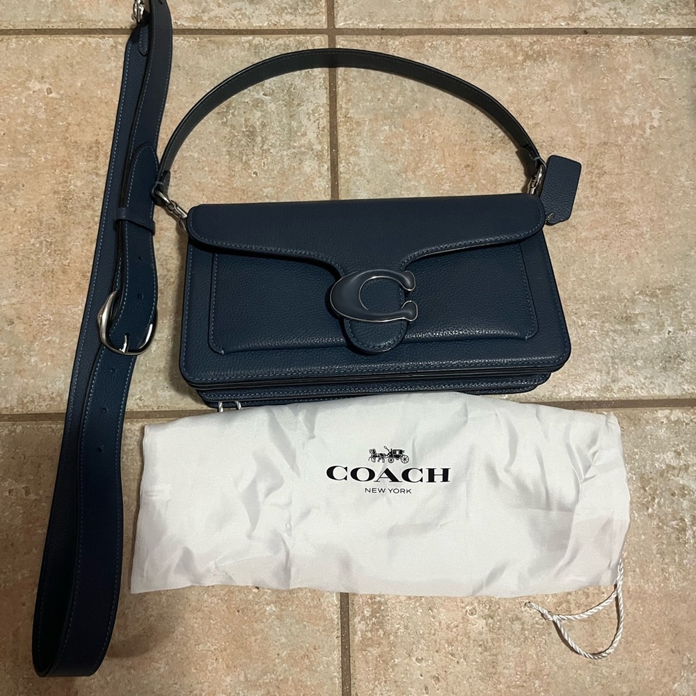 Coach Blue Crossbody Bag with Signature Hardware Tabby 26